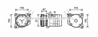 AVA QUALITY COOLING ctk036 -  Компрессор, кондиционер